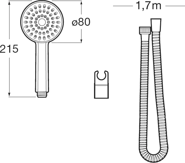 Душевой комплект Roca Natura хром 5B9302C00 (детальная фотография), современные, hi-tech
