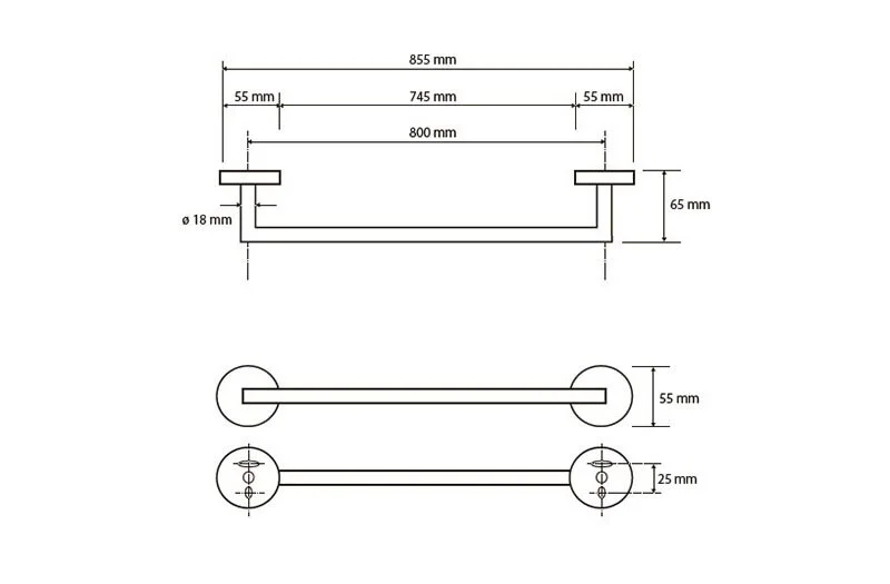 Полотенцедержатель Bemeta Omega хром 104204262 (детальная фотография), современные, hi-tech