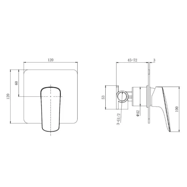 Душевой комплект Акватек Вега хром AQ1076CR (детальная фотография), душевые комплекты, наборы