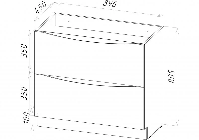 Тумба под раковину напольная BelBagno Marino 90 см bianco lucido MARINO-900-2C-PIA-BL-P (детальная фотография), нет в наличии