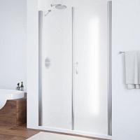 Душевая дверь профиль черный глянцевый стекло сатин Vegas-glass