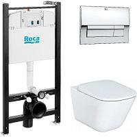 Унитаз с инсталляцией Roca The Gap подвесной