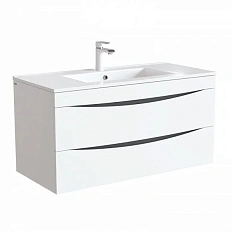 Тумба с раковиной подвесная IDDIS Cloud 100 см белая