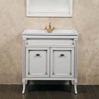 Тумба под раковину, цвет белый с патиной матовый, фурнитура бронза, La Beaute Vivien