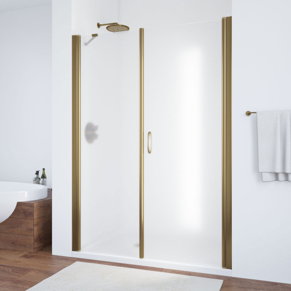 Душевая дверь профиль бронза стекло сатин Vegas-glass EP-F-2 125 05 10 R (детальная фотография)