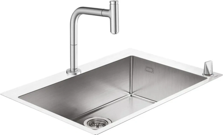 Мойка для кухни Hansgrohe C71-F660-08 сталь 43202800 (детальная фотография)