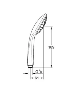 Душевая стойка Hansgrohe Croma хром 27224000 (детальная фотография), нет в наличии