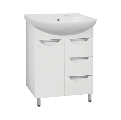 Тумба под раковину напольная Style Line Жасмин 61 см белая - фото 1