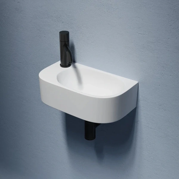 Раковина Ceramica Nova Element 40 см белая глянцевая, правая CN6066R (детальная фотография), подвесные