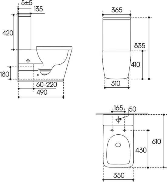Унитаз компакт Aqueduto MACIO Plus белый глянцевый AQDSMACT10 (детальная фотография), безободковые, сиденье с микролифтом , с антивсплеском, компакт, низкие