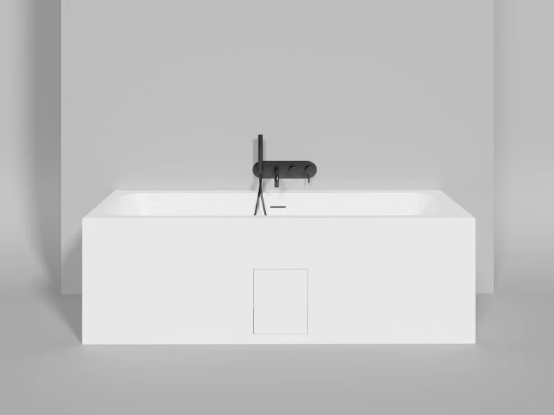 Ванна из искусственного камня Salini Orlanda Axis Kit 180x80 см встраиваемая 103322M (детальная фотография), современныe, hi-tech