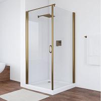 Душевой уголок профиль бронза стекло прозрачное Vegas-glass