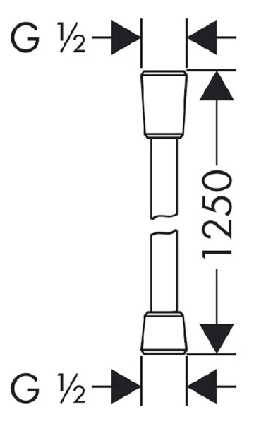 Шланг для душа Hansgrohe Isiflex белый 28272450 (детальная фотография), шланги для душа