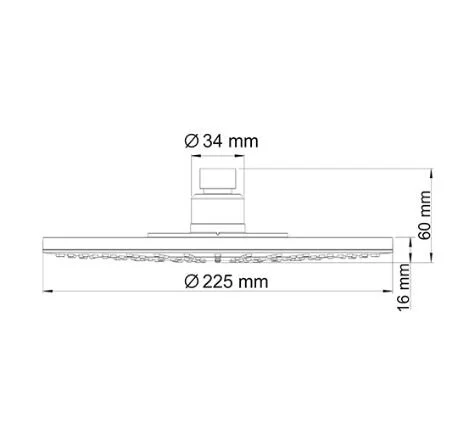 Верхний душ Wasserkraft ABS-пластик A067 (детальная фотография), верхние души