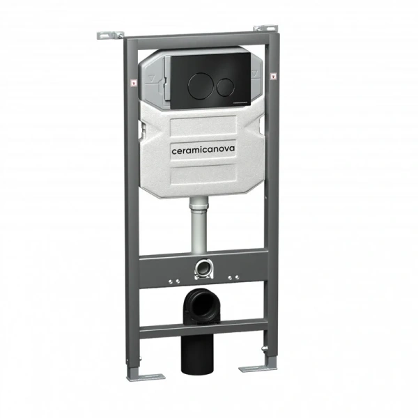 Унитаз с инсталляцией Ceramica Nova Forma кнопка черная CN3009_1001B_1000 (детальная фотография) index_2