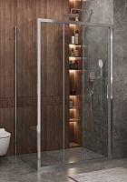 Душевой уголок Cezares Molveno 120х80 см стекло прозрачное профиль хром