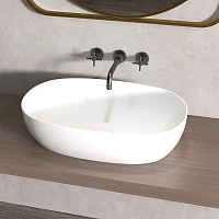 Раковина Abber Stein 60 см белая матовая