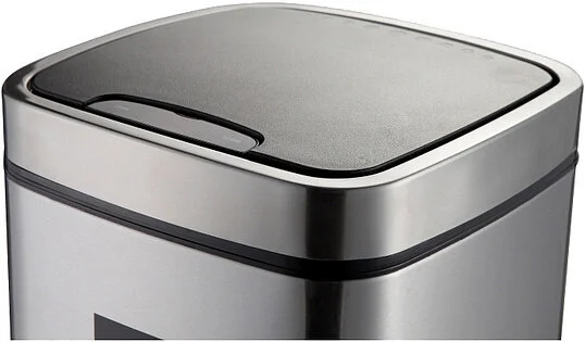 Мусорное ведро WeltWasser WW ME 9 л хром матовый WW RONE MT 9L (детальная фотография), напольные