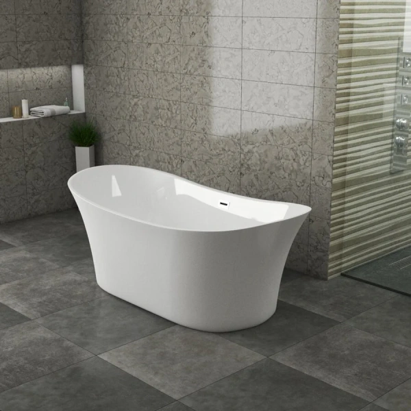 Ванна акриловая Grossman 166x75 см отдельностоящая GR-1201 (детальная фотография), современныe, hi-tech