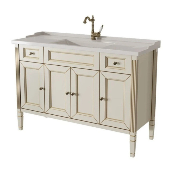 Тумба с раковиной напольная Caprigo Albion Promo 122 см с выдвижными ящиками (детальная фотография)