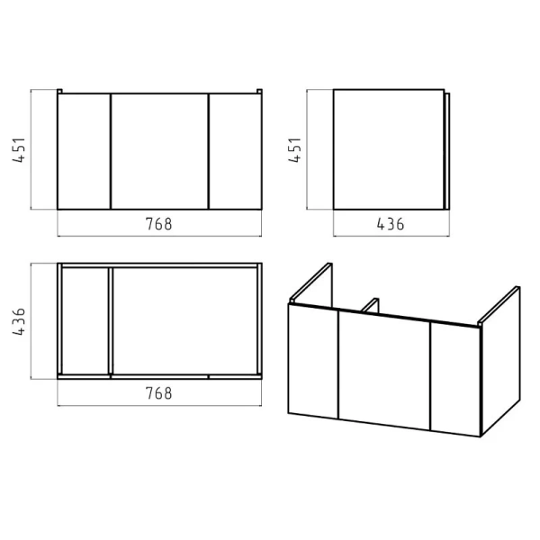 Тумба под раковину подвесная Misty Лира 80 см белая Пр-Лир06080-50По (детальная фотография), по запросу
