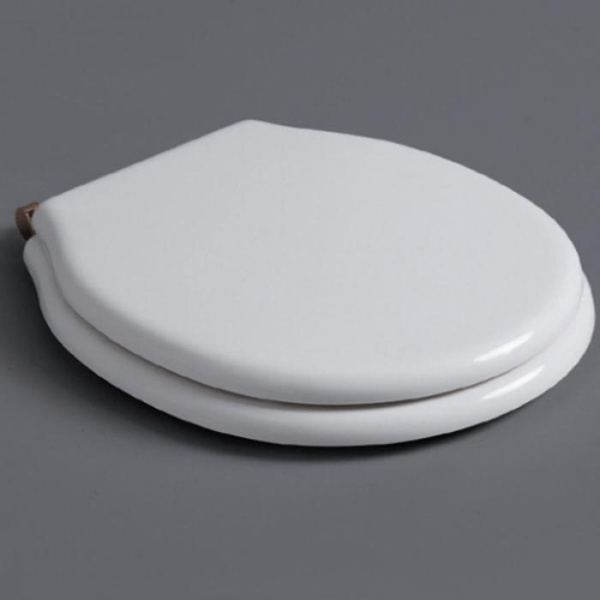 Крышка-сидение с микролифтом Simas Londra белая, петли бронза LO 007 BI BR (детальная фотография)