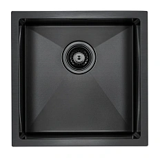 Мойка для кухни Paulmark Aller 44 см вороненая сталь
