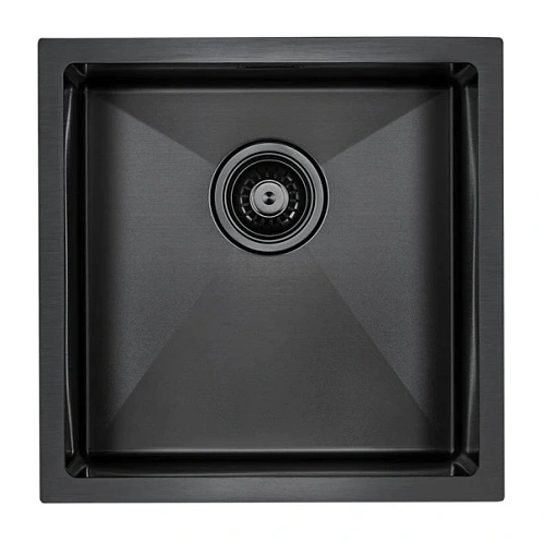 Мойка для кухни Paulmark Aller 44 см вороненая сталь - фото 3