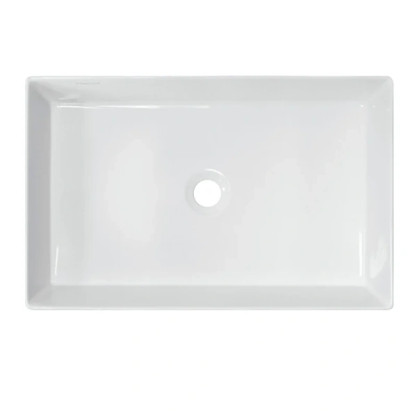 Раковина Sanita Luxe Novel 60 см фарфор WB.CT/Novel/60-N.Slim/WHT.G/S1 (детальная фотография), в форме чаши, прямоугольной формы