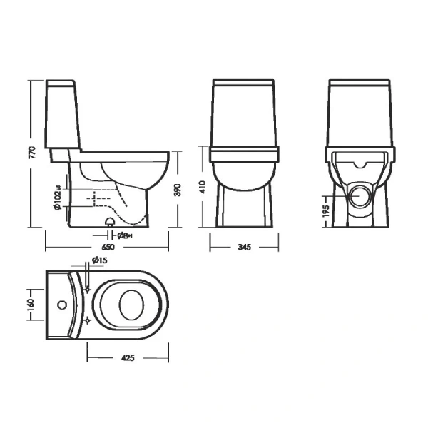 Унитаз компакт Sanita Luxe Next белый WC.CC/Next/2-SlimDM/WHT.G/S1 (детальная фотография), напольные