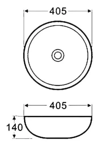 Раковина Azario 40.5 см накладная AZ-3216 (детальная фотография), современные, hi-tech