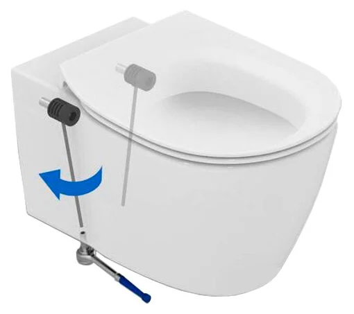 Унитаз подвесной Ideal Standard Connect E7718 с горизонтальным выпуском (детальная фотография), сиденье с микролифтом , с антивсплеском