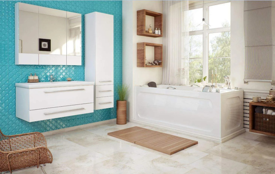 Ванна акриловая 1Marka Aelita 170х75 см белая 01ае1775 (детальная фотография), современныe, hi-tech