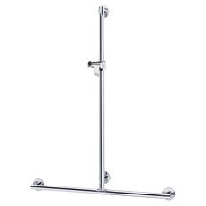 Поручень со штангой для душа, серебристый, Keuco Plan