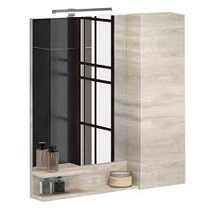 Зеркальный шкаф Comforty Верона 90 см дуб белый