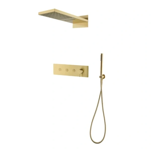 Душевой комплект Boheme Fusion с внутренней частью золото матовое 130-MG (детальная фотография), душевые комплекты, наборы