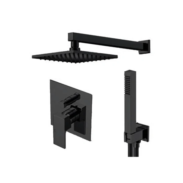 Душевой комплект Gattoni Kubik черный KTQ15/PDNO (детальная фотография)