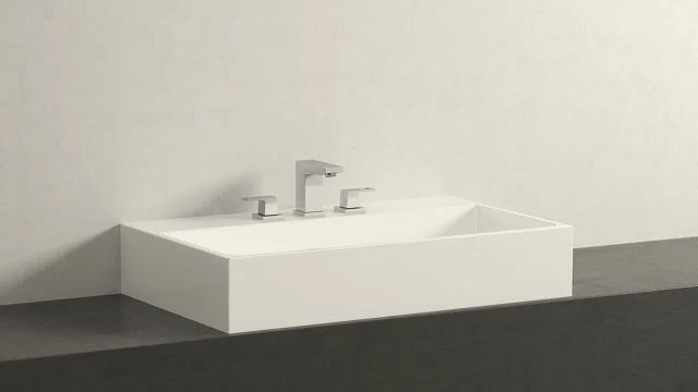 Смеситель для раковины Grohe Eurocube 20351000 (детальная фотография), с 3 монтажными отверстиями