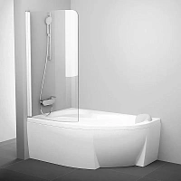 Шторка для ванны правая, профиль белый, Ravak Rosa CVSK1 140/150