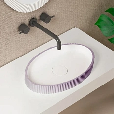 Раковина Abber Stein 50 см фиолетовая