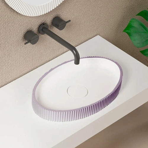 Раковина Abber Stein 50 см фиолетовая - фото 2