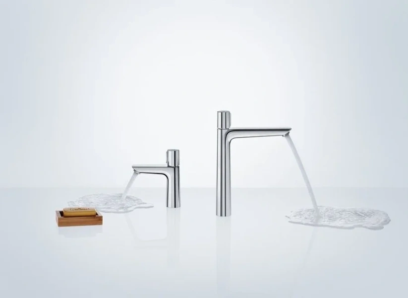 Смеситель для раковины Hansgrohe Talis Select E без сливного набора 71751000 (детальная фотография), современные, hi-tech