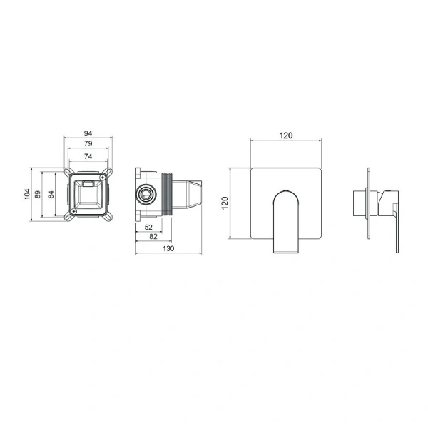 Смеситель для душа Акватек Лира хром AQ1466CR (детальная фотография), для душа