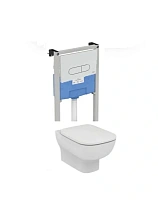 Унитаз с инсталляцией Ideal Standard Prosys Esedra с механической панелью смыва