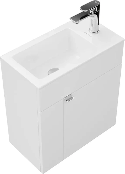 Тумба под раковину подвесная Kerama Marazzi Lato 50 см белая LAT.50.1\WHT (детальная фотография), подвесная, пристенная index_1