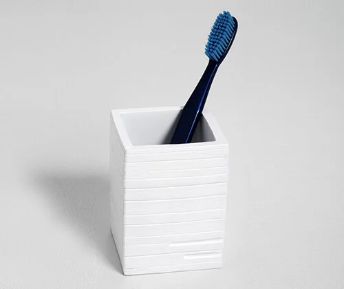 Стакан для ванной WasserKRAFT Leine для зубных щеток K-3828 (детальная фотография), белые
