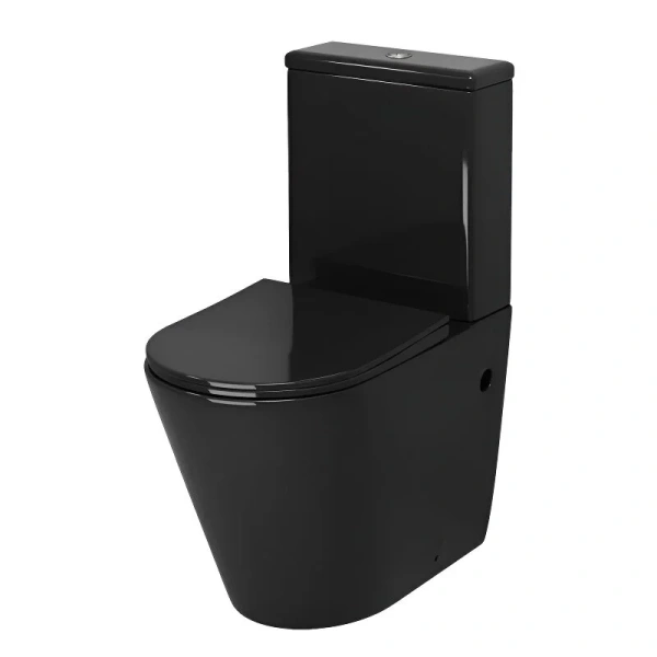 Унитаз компакт Grossman Color черный GR-4480BS (детальная фотография)