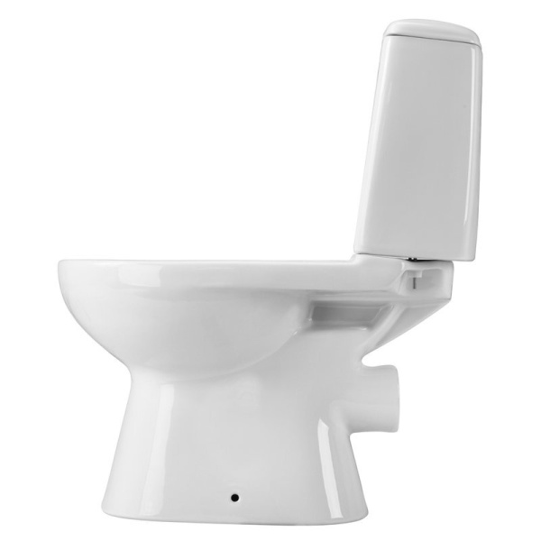 Унитаз компакт Santek Цезарь с горизонтальным выпуском 1WH302415 (детальная фотография), недорогие, сиденье с микролифтом , компакт, низкие