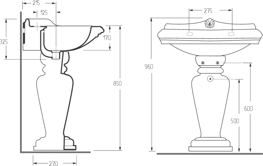 Пьедестал для раковины Migliore Impero белый 20784 (детальная фотография), в наличии
