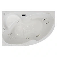 Гидромассажная ванна Радомир Ирма 2-83-2-1-0-229/2-83-2-2-0-229, 160 x 105 см, L/R, рама-подставка, фронтальная панель, полотенцедержатель, слив-перелив, гидромассаж Люкс хром КУ 500, белая
